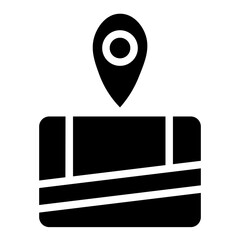 Canvas Print - Access Maps Location Glyph Icon