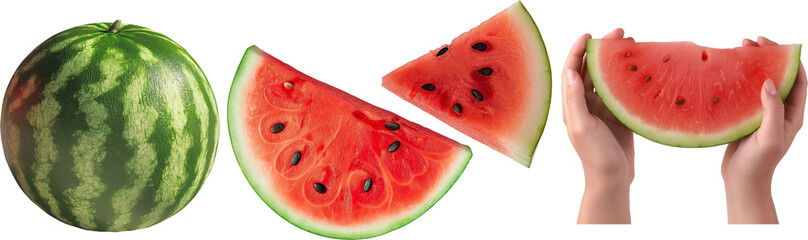 slice of watermelon isolated on white background