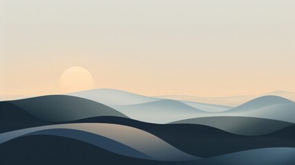 Wall Mural - Design a serene, minimalist background with soft gradients and subtle textures.