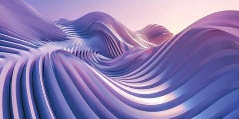 Wall Mural - Produce a captivating image showcasing the beauty of minimalist design principles through a modern future abstract wavy geometric background.