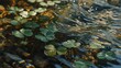 © vefimov - Close-up of a calm water surface covered in water lilies, perfect for peaceful backgrounds or nature-inspired designs