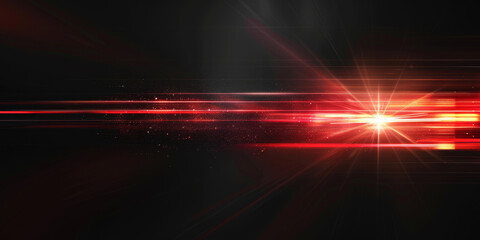 Wall Mural - abstract image of red light streaks on a dark background
