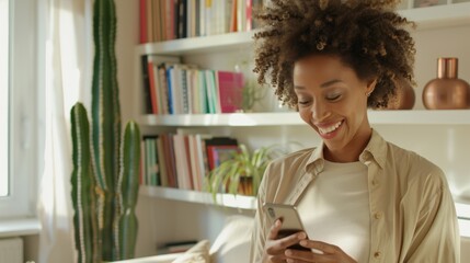 Poster - The woman using phone