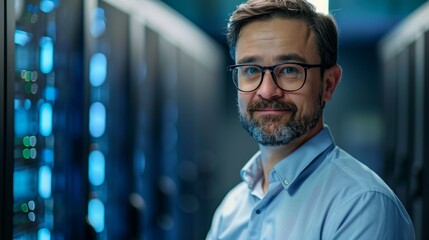 portrait of it specialist in data center