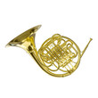 © tiero - Golden french horn on transparent background