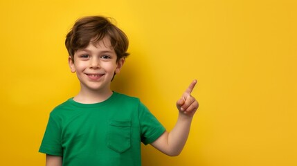 Poster - The Cheerful Boy Pointing