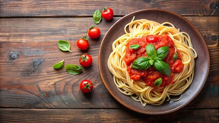 Pasta with vibrant tomato sauce and fresh basil leaves, pasta, sauce, basil, food, Italian, cooking, meal, delicious