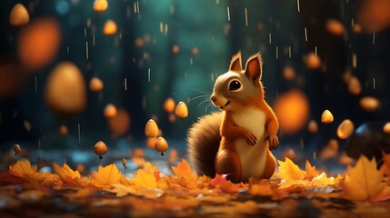 Depiction of a Charming Squirrel