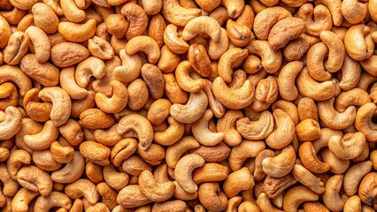 Background of roasted salted cashew nuts, top view, cashew nuts, background, organic, snack, salted, roasted, healthy, nuts