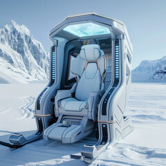 Sticker - Snowscape Transport with Advanced Self-Heating Seat Technology