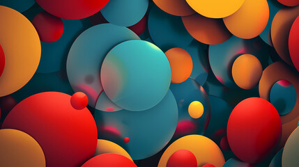 Wall Mural - background with balloons