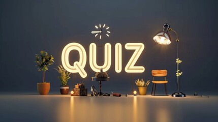 Quiz, test, exam, assessment. Quiz concept. Quiz time