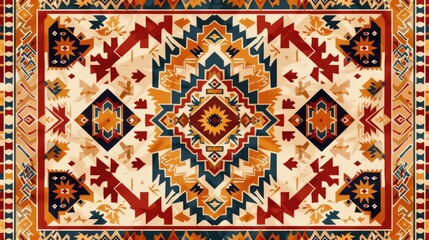 Wall Mural - ethnic rug seamless pattern for fashion and home decor