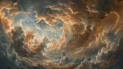 Wall Mural - renaissance cloud painting an overview