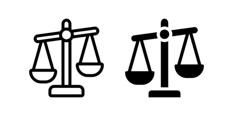 Justice icon set. flat illustration of vector icon