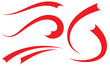 © TinyStock Studio - Typographic swash and swooshes tails. Retro swishes and swashes for athletic typography, logos, baseball font