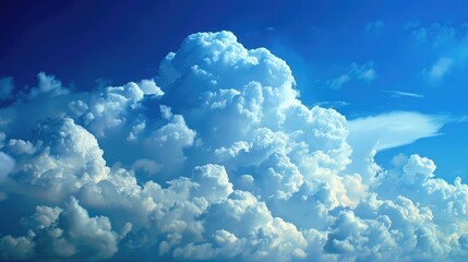 large dramatic cloud against a deep blue sky