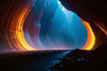 Wall Mural - cave landscape shining reflection color