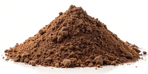 Dirt pile on white background, dirt, soil, mound, heap, earth, pile, messy, ground, nature, outdoor, texture