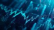 © Катерина Спіжевска - close-up of a stock market investment trading chart displayed in blue, analyzing data with detailed candlestick graphs, financial data points