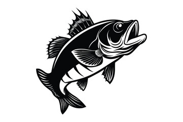 fish silhouette vector  illustration