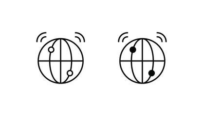 Internet icon design with white background stock illustration