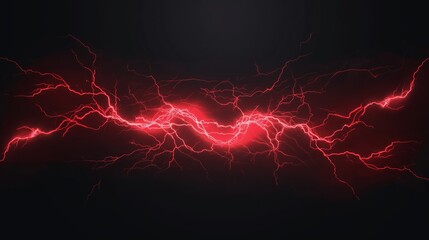 Thunder red lightning electric power effect