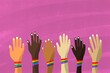 © ADDICTIVE STOCK - Pride Day celebration illustration with diverse raised hands