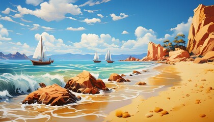 Wall Mural - beach in the morning