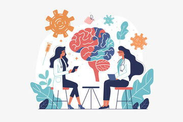 Two Doctors Discussing Human Brain Health