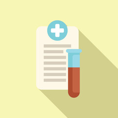 Poster - Medical test result icon depicting healthcare and medicine