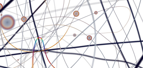 Leinwandbilder - technology with polygonal shapes on dark blue background.