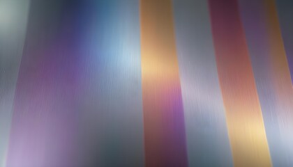 A gradient metallic texture with vertical streaks of colors ranging from blue to orange and purple.