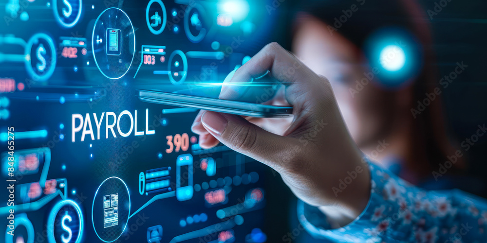 Payroll technology concept, integrated smart solutions for efficient ...