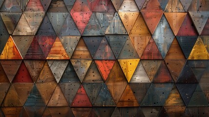 Poster - Charred wooden blocks arranged in a textured pattern. Background texture for design and decoration