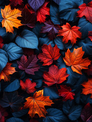 Wall Mural - maple leaf texture, autumn foliage pattern. Wall Art Poster Print Design for Home Decor, Decoration Artwork, High Resolution Wallpaper & Background for Computer, Smartphone, Cellphone, Mobile Phone