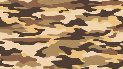 Simple Camouflage seamless pattern in Brown. Military camouflage. illustration formats 4K UHD