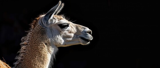 Wall Mural - Llama, a charming mammal known for its soft wool and serene nature in the wild