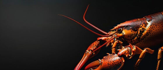 Wall Mural - Lobster, a delectable shellfish renowned for its succulent tail meat and claw delicacies