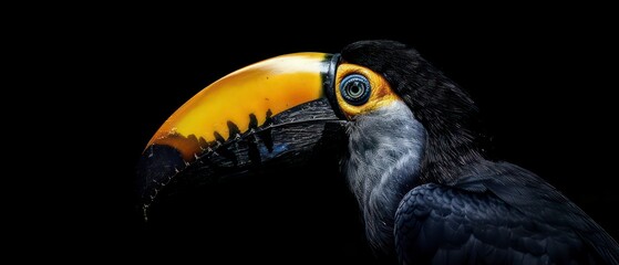 Iconic toucan species, adorned with bright feathers and a remarkable beak, symbolizing tropical biodiversity