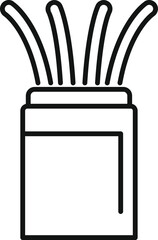 Poster - Icon of fiber optic cable transmitting data signal through wires