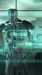 Wall Mural - visualization of the work of artificial intelligence.