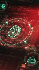 Sticker - animated infographics about protecting servers and gadgets.