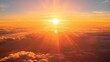 © Matthew - A breathtaking view of the sun setting above a sea of clouds, casting a warm golden light across the landscape