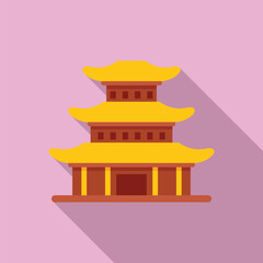 Wall Mural - Asian architecture represented by traditional buddhist temple with golden roof, cultural landmark