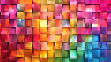 Canvas Print - Background pattern created from a range of colorful squares