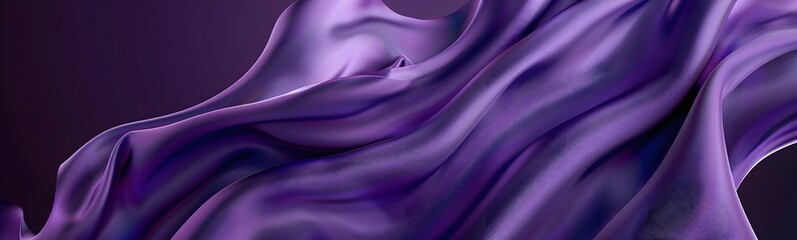 Wall Mural - Purple background with swaying cloth.