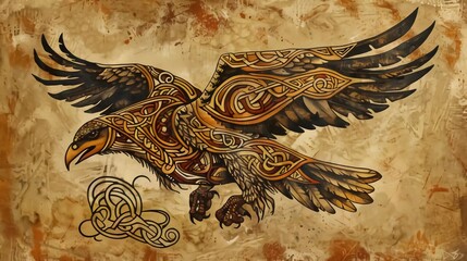 eagle In Norse, Celtic style which is very beautiful