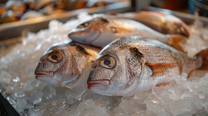 Canvas Print - Raw dorada is freshly caught