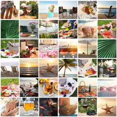 Canvas Print - Summer vibes. Collage of many seasonal photos